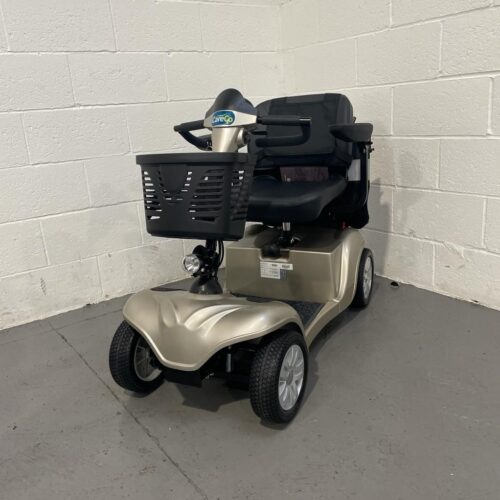 Champagne Coloured 4 Wheeled Scooter with Swivel Seat Returns Policy