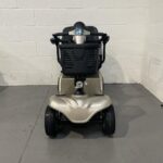 Champagne Coloured 4 Wheeled Scooter with Swivel Seat Front View Careco Victory