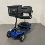 Royal Blue and Black Boot Scooter with Basket and Swivel Seat 3/4 Profile Pride Apex Lite