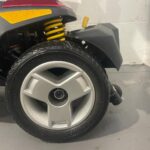 Close Up Rear Wheel and Suspension Pride Apex Rapid