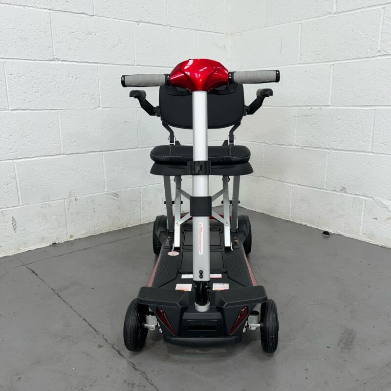 a Front-on View of a Second-hand Lightweight Folding Mobie Free Mobility Scooter Mobiefree Folding Scooter (2024)