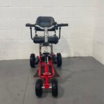 Front-on View of a Second-hand Three-wheeled Red Supascoota Sport Xl Mobility Scooter. Supascoota Sport (lead Acid)