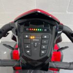 Close-up View of the Controls and Handlebars on a Red, 8mph Road-legal Drive Cobra Mobility Scooter. Drive Cobra (red)