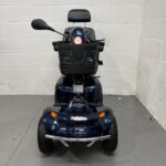 Front on View of a Dark Blue Second-hand Freerider Kensington S Mobility Scooter. Freerider Kensington S