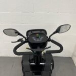 Photo of the Controls, Handlebars and Wing Mirrors on a Black Stirling S700 Second-hand Mobility Scooter. Sunrise Medical Sterling S700
